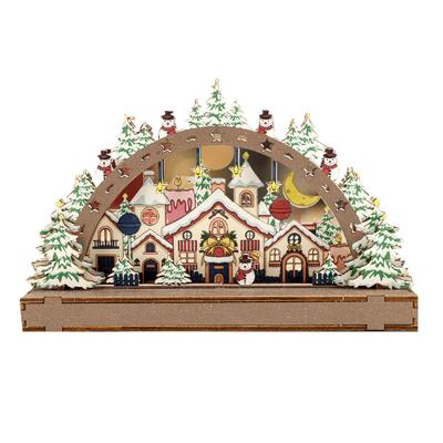 Christmas Decoration Wooden Handmade Exquisite DIY Christmas Ornament for Home Window Type 1