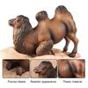 Simulation Camel Model Kneeling Two-humped Camel Figurine Realistic Miniature Animal Collectible Toy Desktop Decoration Ornament