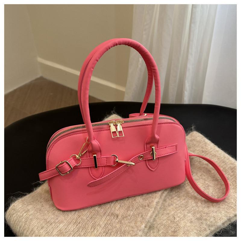 Autumn Vintage And Winter Solid Color Underarm Shoulder Bag For Use Daily