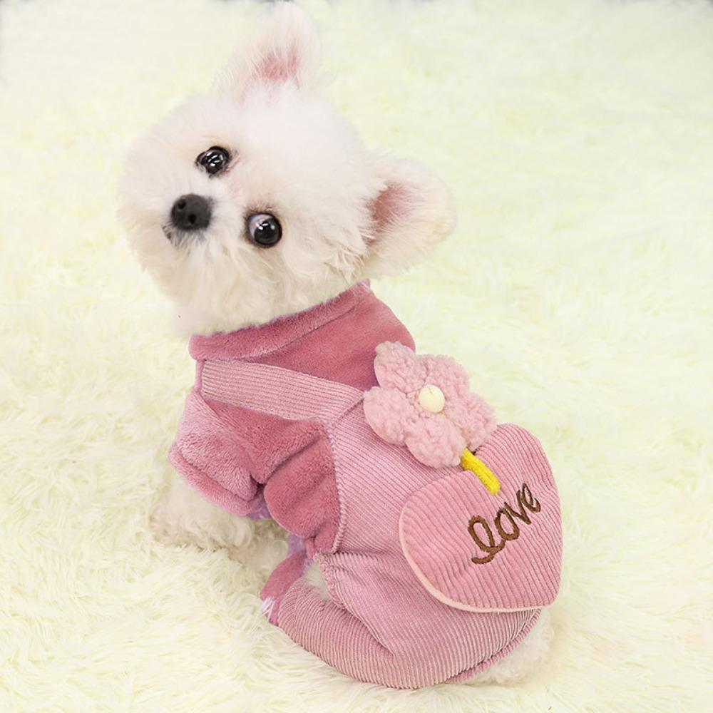 Autumn and winter teddy small and medium-sized dog dog Bigbear pet cat thickened cat warm four-legged dog clothing supplies