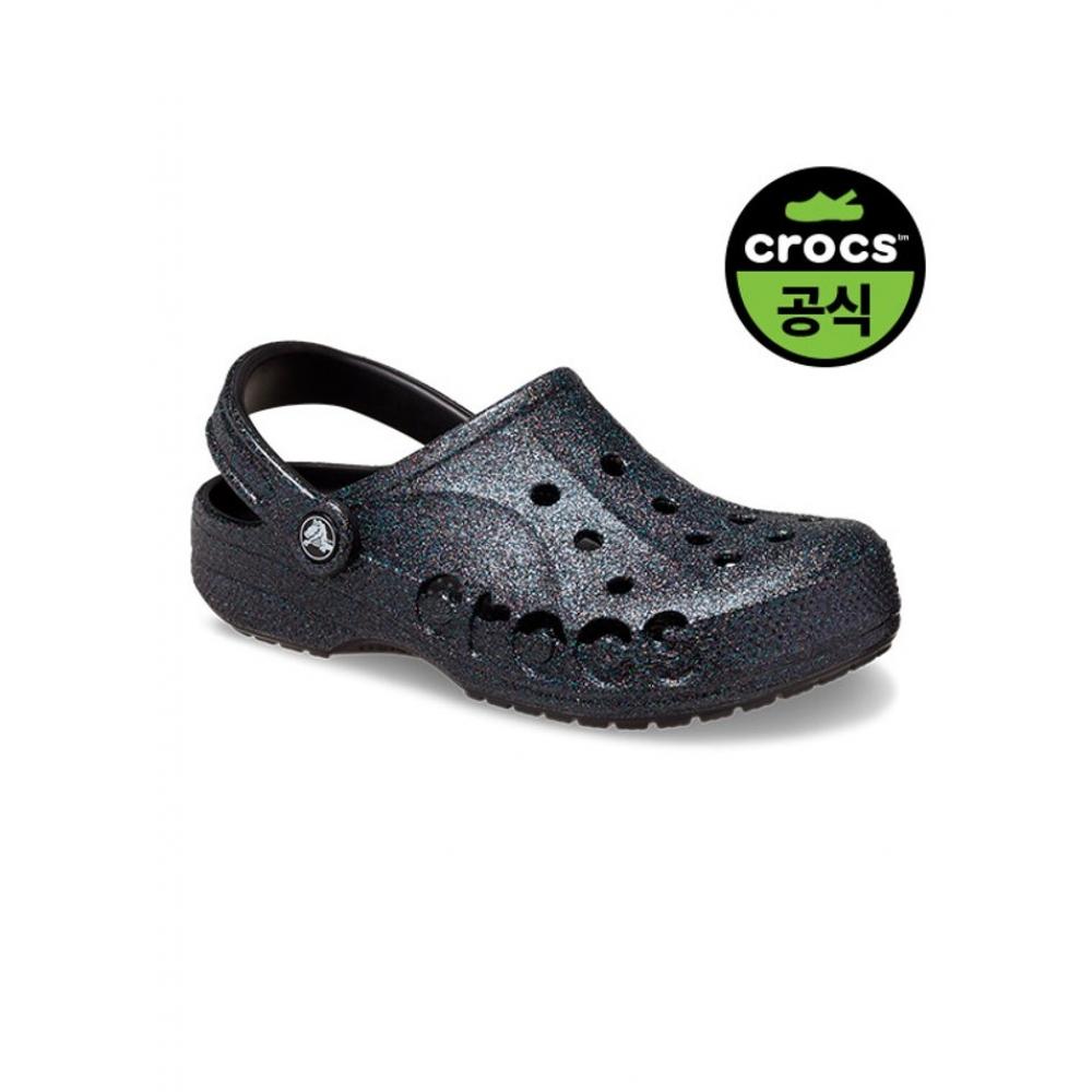 Baya Sabot cu Sclipici Negru Pentru Crocs