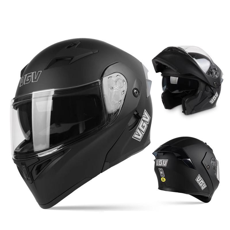 VGV Double Lens flip up helmet Openable motorcycle helmet Various Tinted Lens Sun protection glare and UV rays Modular cycling