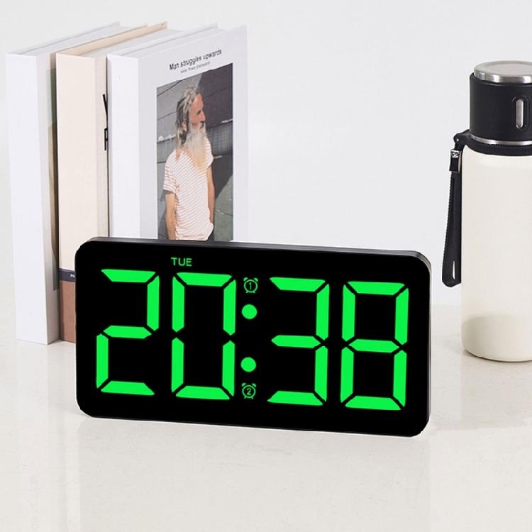 Wall Clock Customizable Digital Clock Date/Temperature Display Bedroom Alarm
