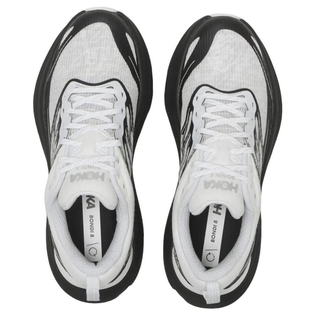 HOKA Bondi 8 Caged Stealth Tech Pack - Frost Black Unisex-Sneaker Weiß 1155391-FLCK