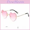 Love Heart Gradient Sunglasses For Women Uv400 Sun Protection Fashion Accessory