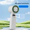 Portable USB Rechargeable High-Speed Handheld Fan with Digital Display and Foldable Design