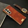 Samsung Z Fold7/6/5 Leather Drop-proof Protective Phone Case with Foldable Screen Hinge.