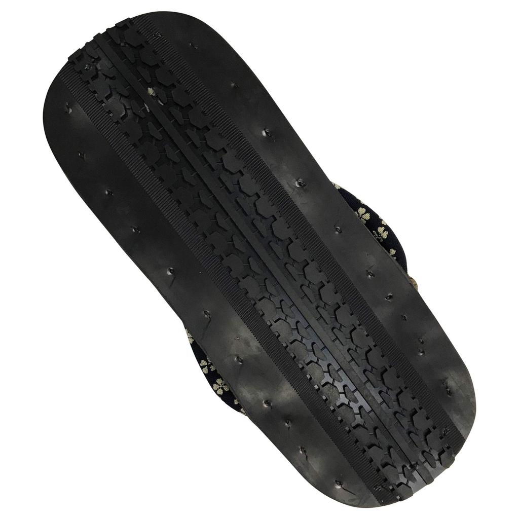 Edoten Geta Sandals with Tire Soles, Crow Bamboo, Cushioned Straps, Made In Japan, Cherry Blossom Color, Size LL