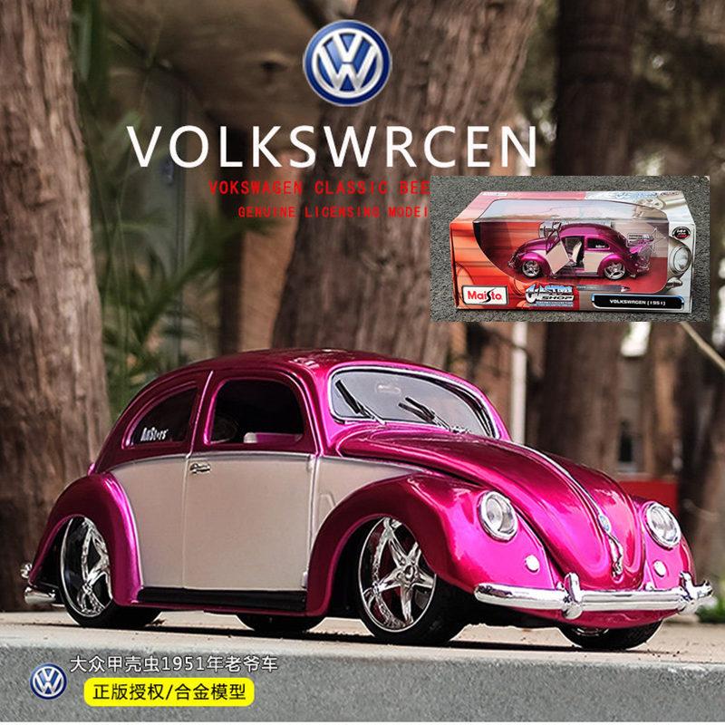 Maisto 1:18 Volkswagen Beetle Alloy Car Model Diecasts Metal Toy Vehicles Classic Car Model Simulation Collection Childrens Gift