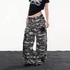 Hip Hop Camo Cargo Jeans 2026 Mid Rise Loose Fit Casual Pants Women