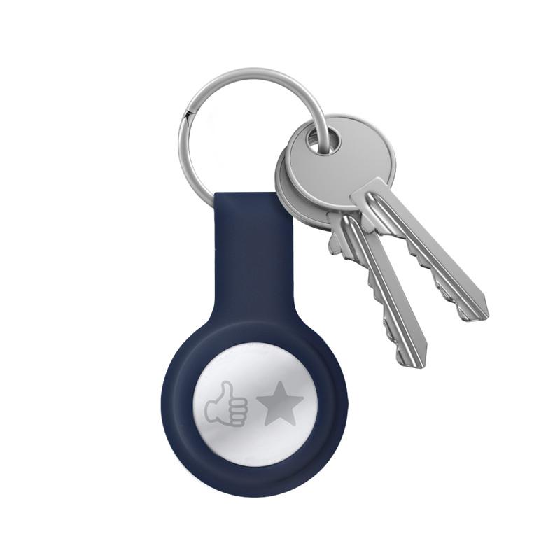 Crong Silicone Case With Key Ring - Etui Ochronne Brelok Do Apple Airtag (Granatowy)