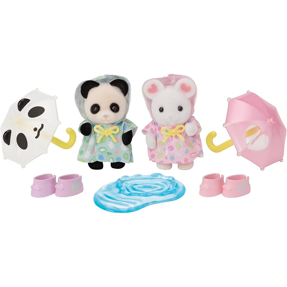 

EPOCH Sylvanian Families Nursery Friends Baby Set Rainy S-74 ST Mark Certified Toy Dollhouse for Ages 3 and Up