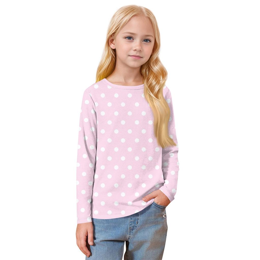 Bedrucktes Langarm-T-Shirt mit Rundhalsausschnitt für Kinder