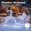 3-Piece Lighted Reindeer Family Set, Iridescent Christmas Decor