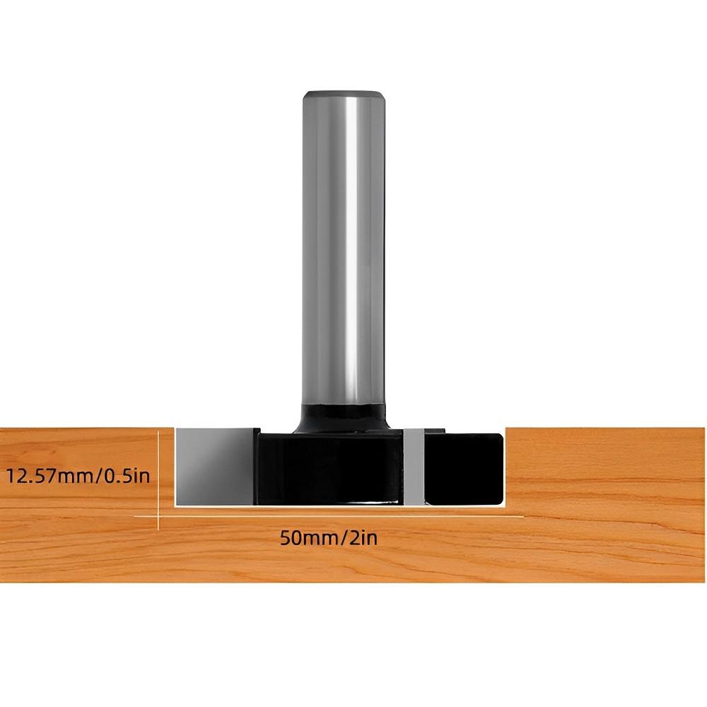 1/2inch Shank 2inch Cutting Diameter  Wood Milling Cutter Planer CNC Spoilboard Surfacing Router Bits, Planing Bit Woodworking Tool