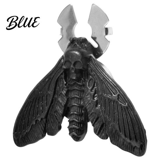 Gothic Theme Party Outfit Accessories Vintage Moth Button Covers Skull Snap On Shirt Dark Grunge Style Clothing Hardware Metal Cufflinks for