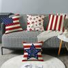 Independence Day Pillow Five-Pointed Star Print Car Cushion Bedside Cushion Linen Pillow Case