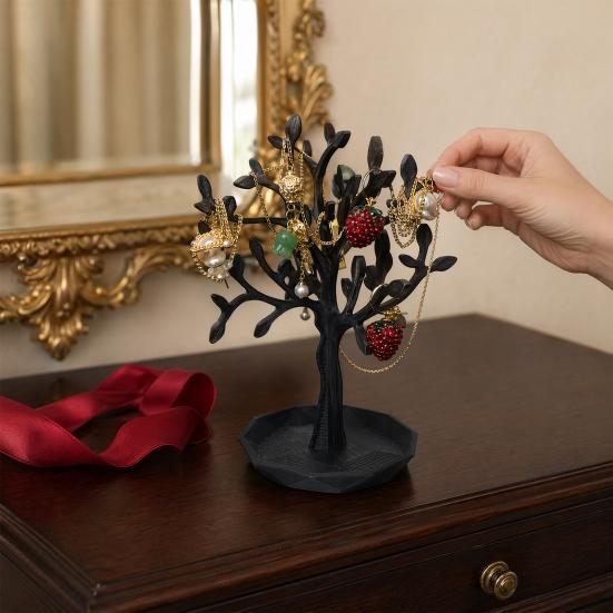 Schmuckbaum Halter, 3D Gedruckter Schmuckständer Schmuckschale, Moderner Schmuck Organizer für Ohrringe Halsketten Ringe