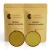 CARMEL ORGANICS Hair Color Henna & Indigo Leaves Powder Combo (340gm Each) | No Added Preservative and Additives | Non-GMO