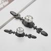 Single Hole Crystal Handles Zinc Alloy Drawer Knobs Luxury Cabinet Knobs  Home
