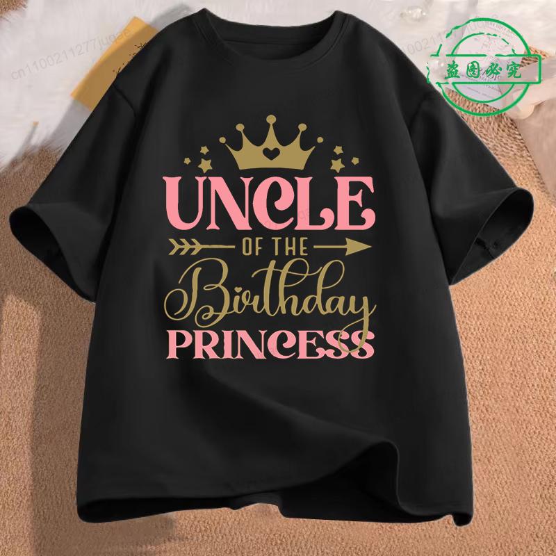 Family Matching Shirts Birthday Princess Family Party Outfits for Parents Kids Family Dad,mom of The Birthday Girl Tops Gift