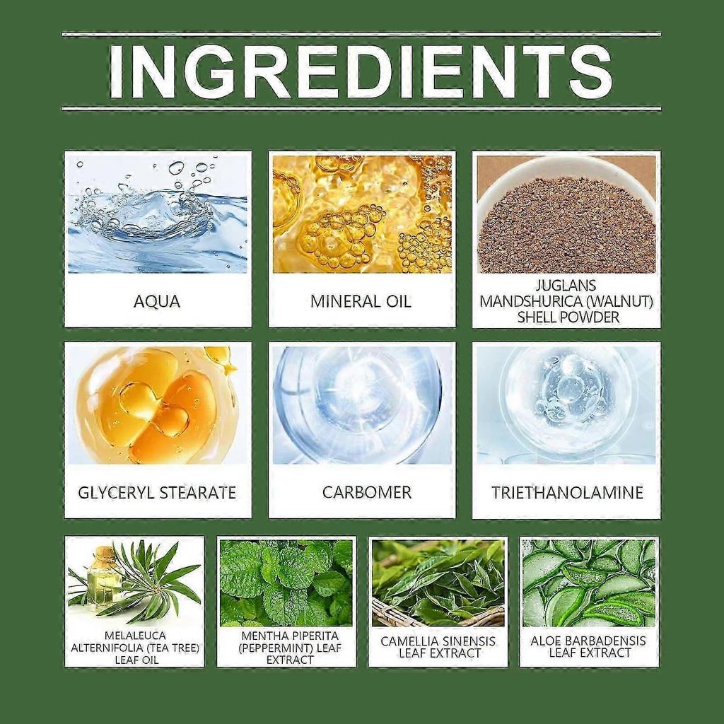 Gentle Mint & Green Tea Body Scrub with Aloe Vera Refreshing, Moisturizing Exfoliant for All Skin Types, Easy To Use for Clean, Soft, and Revitalized