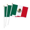 Mexická vlajka 14*21 20*28cm Mexická vlajka pro mávání rukou USA-Kanada-Mexiko Mistrovství světa Polyesterová vlajka s