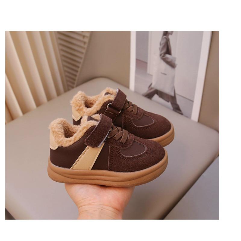 Korean Version of Children's Cotton Shoes Winter New Boys' Lamb Wool Velvet Warm Winter Shoes Girls' Baby Two Cotton Shoes