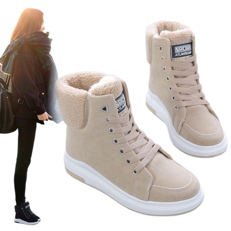Winter New Martin Boots Women's Velvet Thermal Short Female Boots Korean Version Casual Snow Boots Student Versatile Cotton Shoes