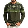 Men's Round Neck Raglan Long Sleeve Casual T-Shirt
