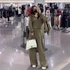 Temperament Fashion Two-piece Spring and Autumn New Hooded Thin Versatile Sports Two-piece Internet Celebrity Suit Women