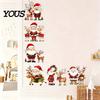 Festive Wall Decorations Christmas Stickers, Watercolor Santa Claus Reindeer Decals, Self-Adhesive Art Stickers for Living Room Bedroom Entryway