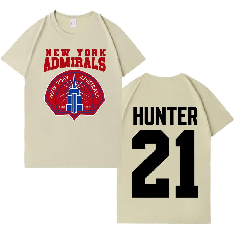 

Накал страстей Scott Hunter 21 New York Admirals Модная футболка Мужская Женская Повседневная футболка Уютная эстетика Оверсайз футболка Подростки XL