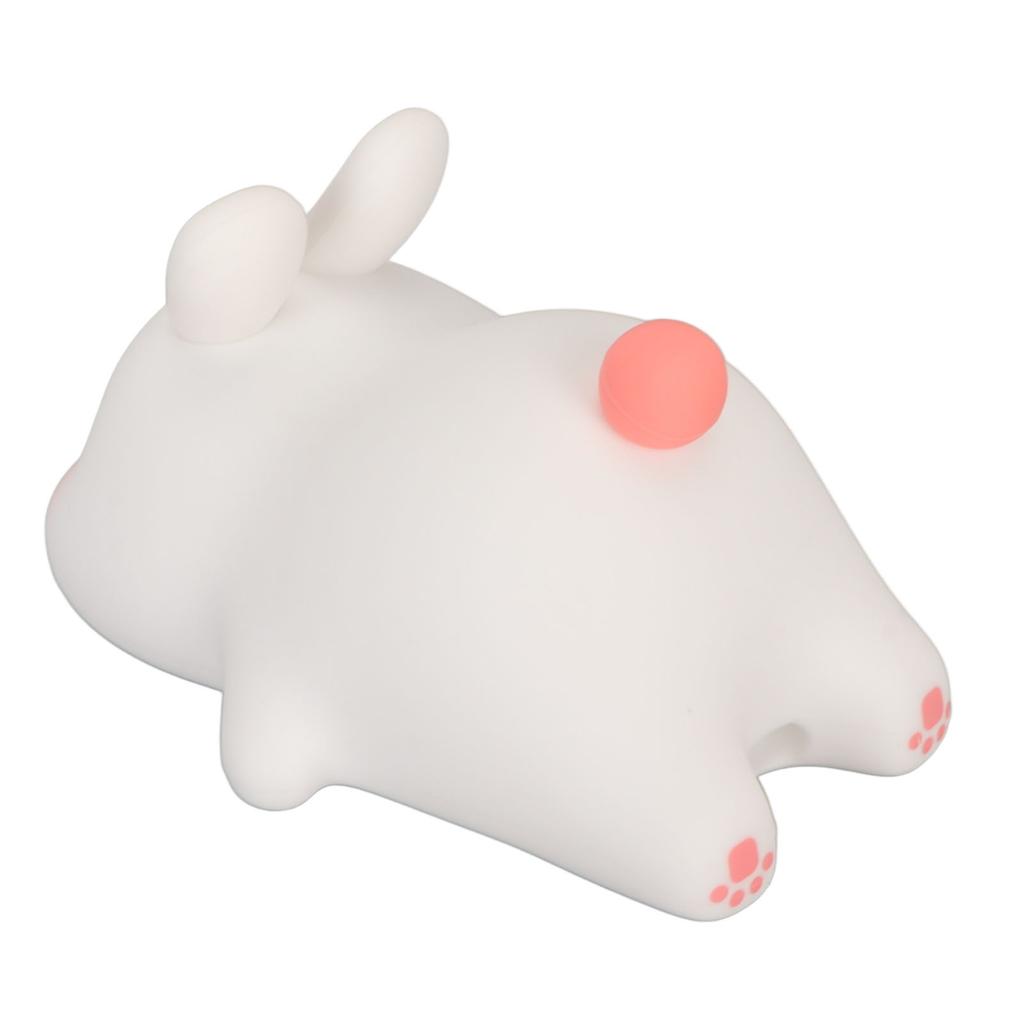 Kawaii Bunny Night Light Soft Silicone Night Light Portable USB Rechargeable Bedside Lamp for Baby