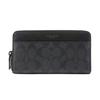 New Accordion Wallet Coated Canvas Wallet Clutch Men's Gray Black 25517-N3A