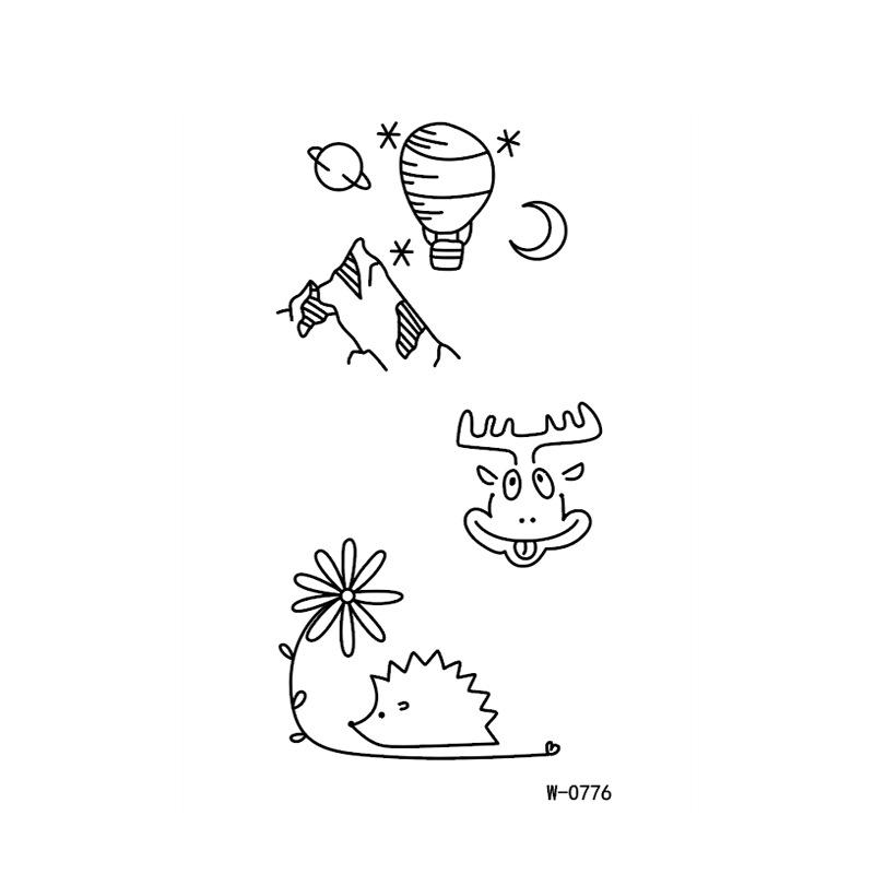 Beauty Stickers Cartoon Tattoo Stickers Children Cute Animals Waterproof Tattoo Stickers Temporary Holiday Party