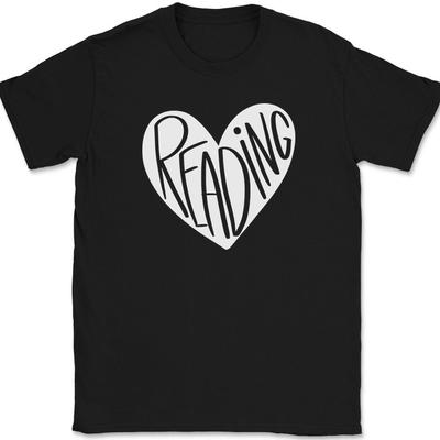 Love Reading T-Shirt Mens Womens Tees Top Funny Reading Books Hobby Novel Graphic Text Tee