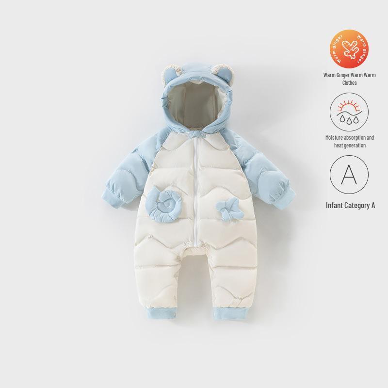 Infant Winter Hooded Cotton Romper 66 CM