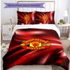 Manchester United Pattern Printed 3PCS Bedding Set Soft Skin-Friendly Washable Duvet Cover & Pillowcases Set All Season Bedroom