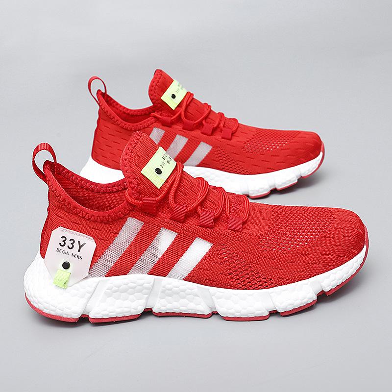 

Кроссовки Kanye Casual Summer Running Shoes унисекс — стильный плетеный дизайн с тремя полосками 43