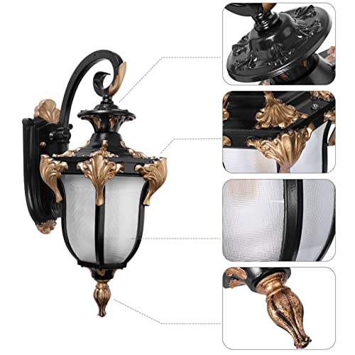 KAWELL Entryway Light, Outdoor Porch Light, Gatepost Light, Wall Mounted, Weatherproof, Retro, Industrial, Antique Style, Stylish American Mailbox Sha