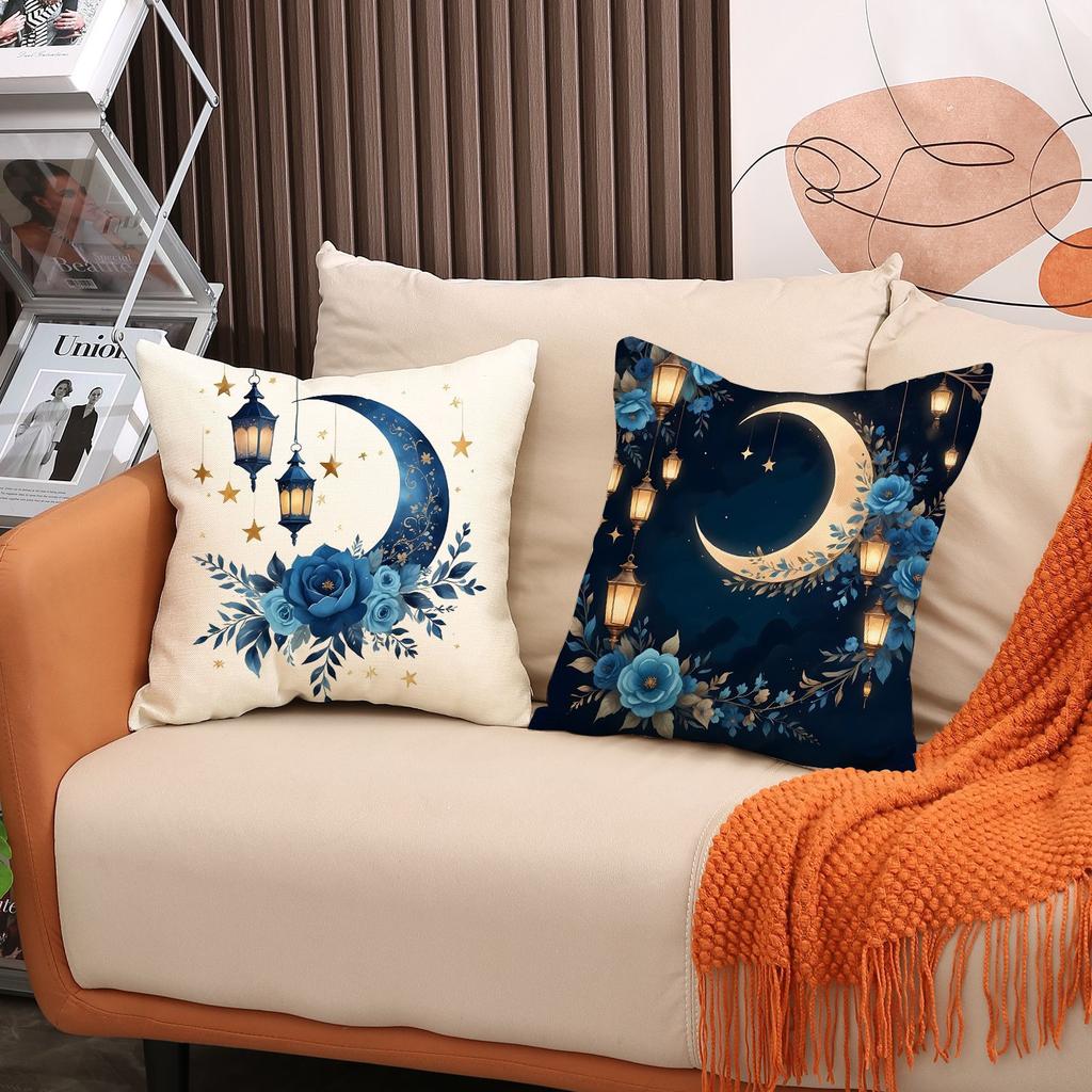 New European Classical Sofa Pillow Cover Oil Lamp Print Holiday Decorative Cushion Living Room Seat Cushion Cover
