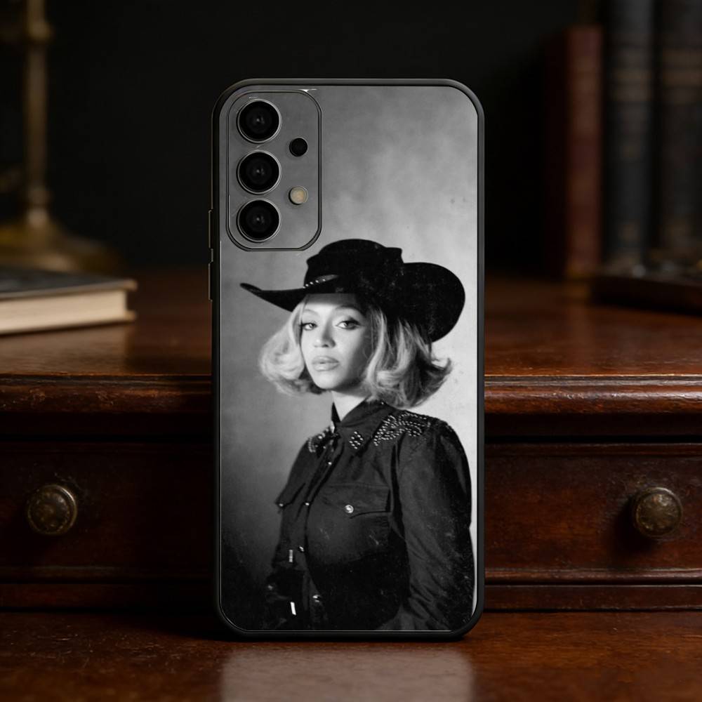 B-beyonce Cowboy Cool singer Phone Case For Samsung S25,S24,S21,S22,S23,S30,Ultra,S20,Plus,Fe,Lite Black Shell