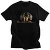 Custom Dachshund Dog Tshirts for Men Short Sleeves Leisure T Shirt Cool Pets Animal Tshirt Slim Fit Pure Cotton Tee Gift Idea