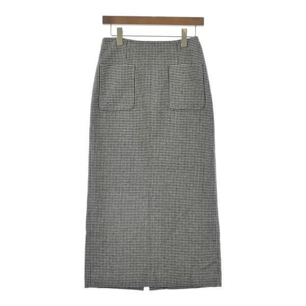 IENA Long Maxi Skirt Women s 38 (M) White x Black (Houndstooth) [Used] [Secondhand]