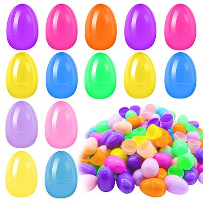 The Dreidel Company Plnitelné velikonoční vajíčka 2,3" (5 balení) s pantem, sypké, barevné, jasné plastové velikonoční vajíčka, ideální pro lov velikonočních vajíček, vajíčko s překvapením