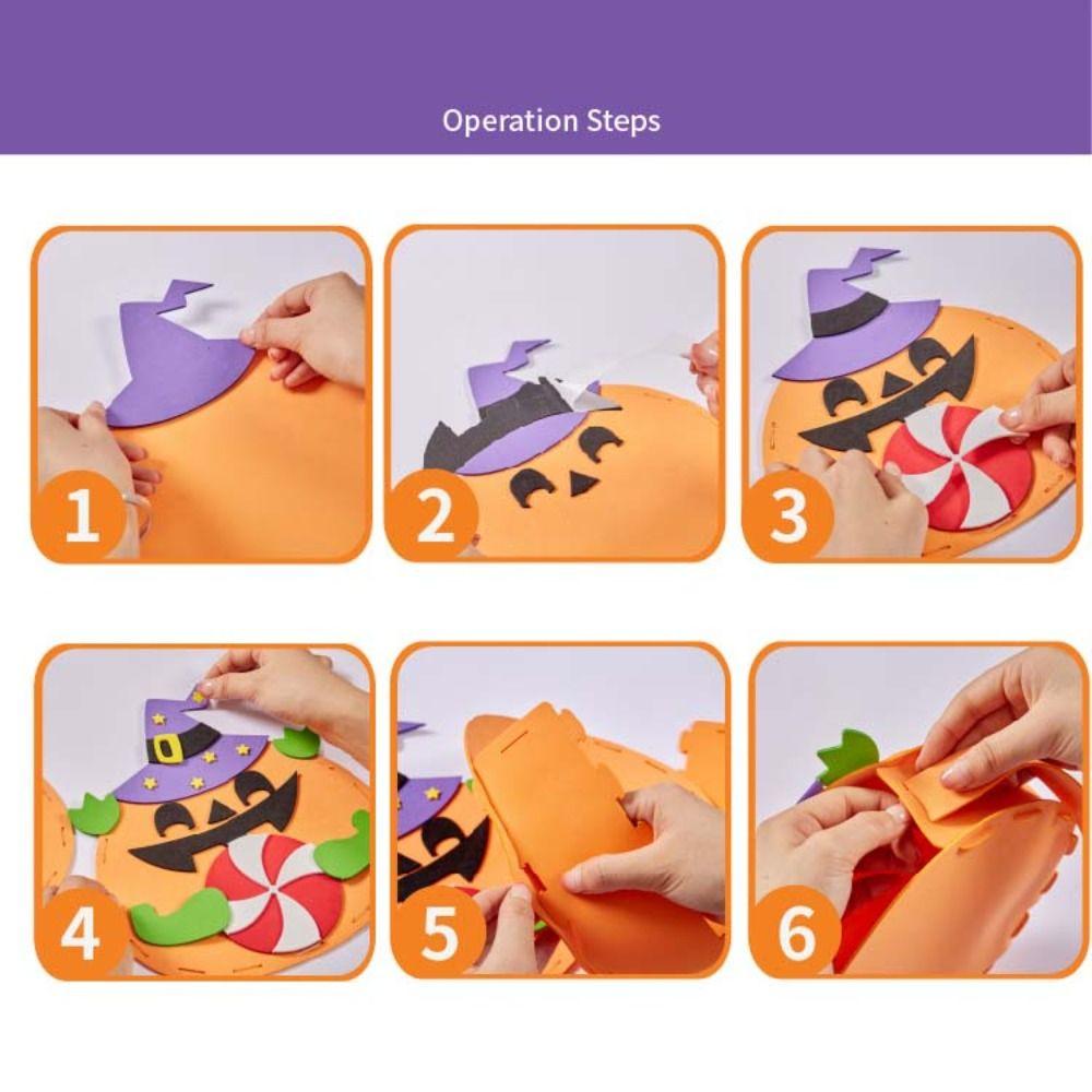 Non-woven Fabric DIY Halloween Candy Bag Trick Or Treat Pumpkin Handbag  Halloween Gift