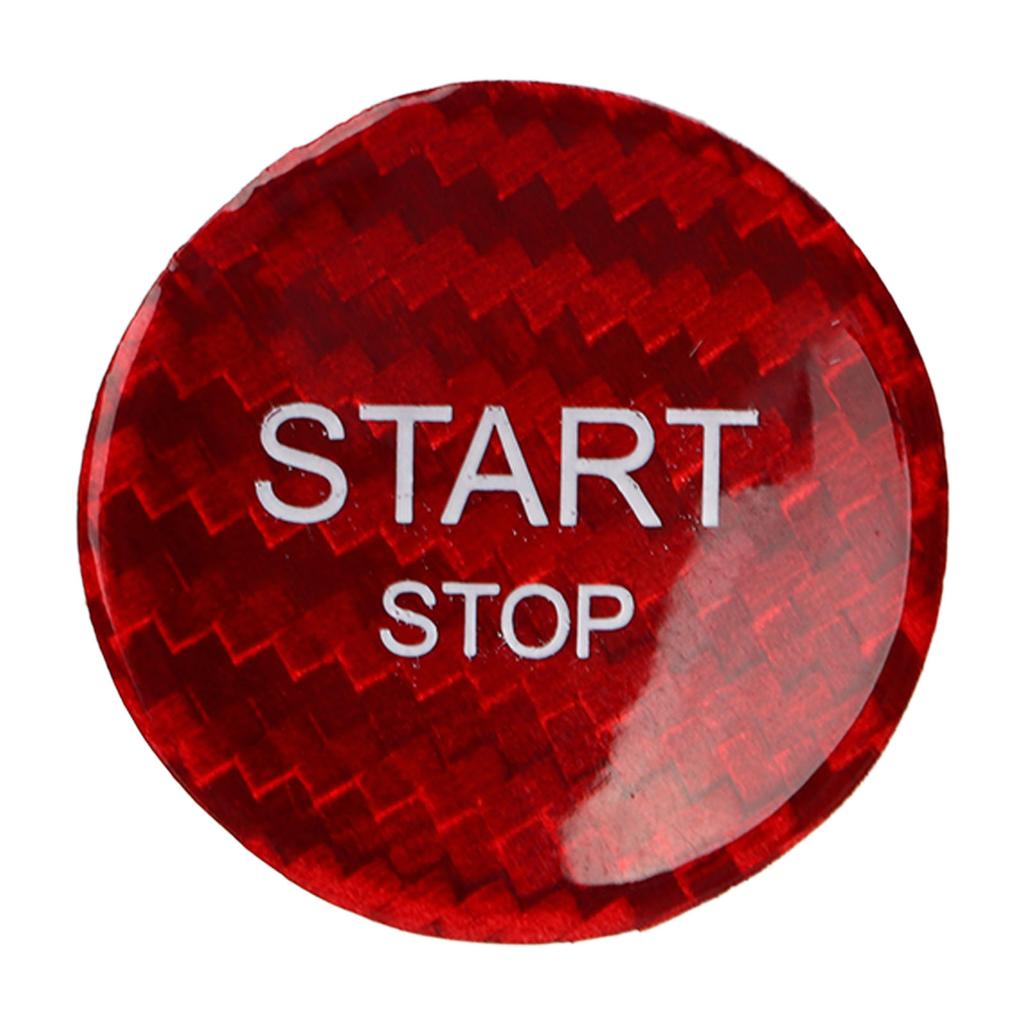 Engine Start Stop Button Switch Cover Carbon Fiber Ignition Starter Switch Sticker Replacement for P