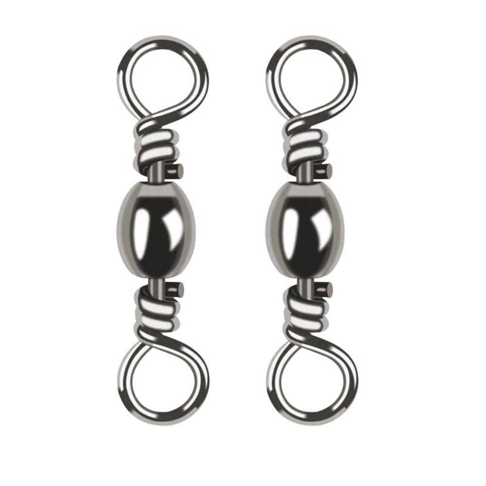 

100 шт. Обертання на 360 градусів Риболовля Snap Connector Solid Ring Heavy Duty Ball висока міцність 8#