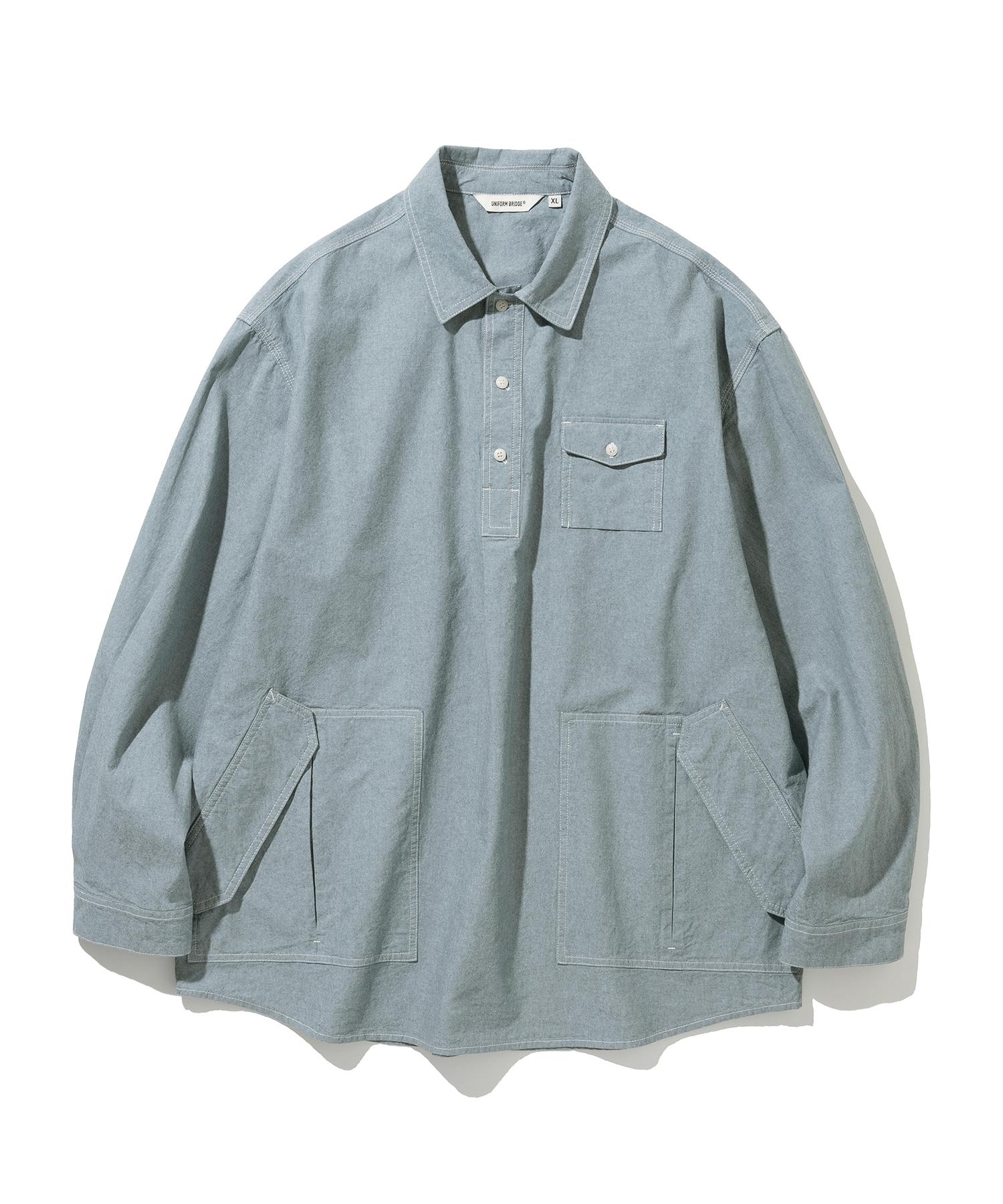 Uniform Bridge Ae Chambray Pocket Shirt Green M